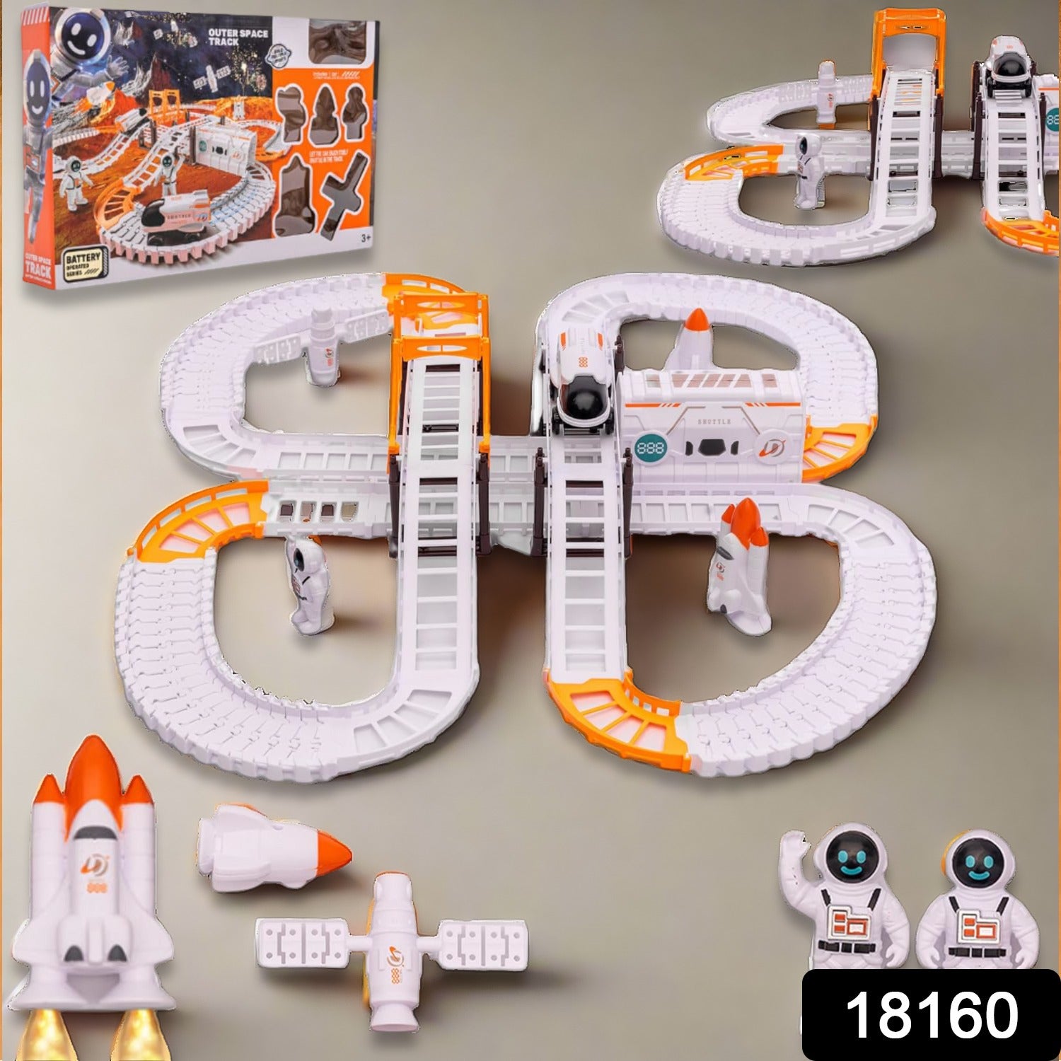 Outer Space Race Track Set for Kids Toys (1 Set) view 2