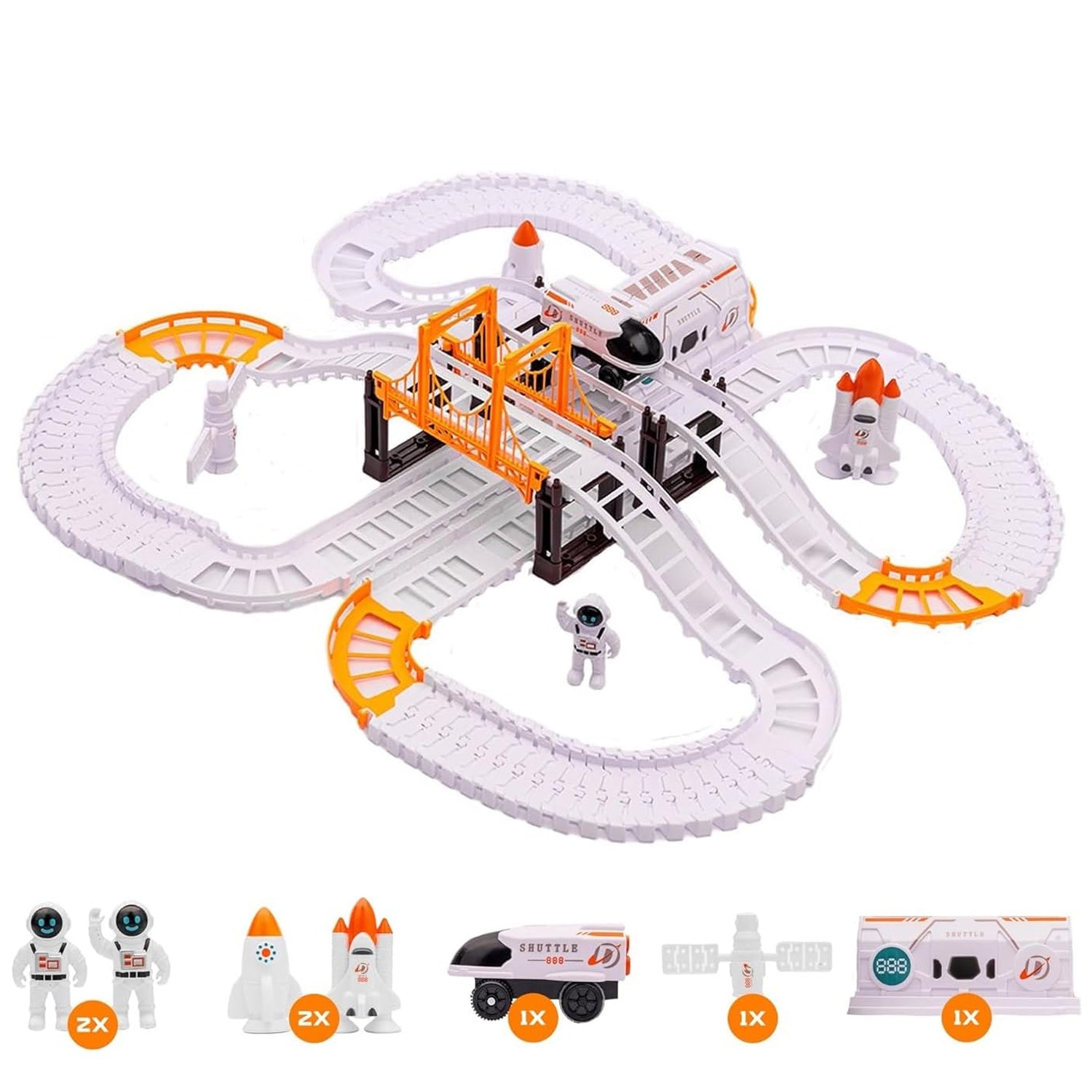 Outer Space Race Track Set for Kids Toys (1 Set) view 5