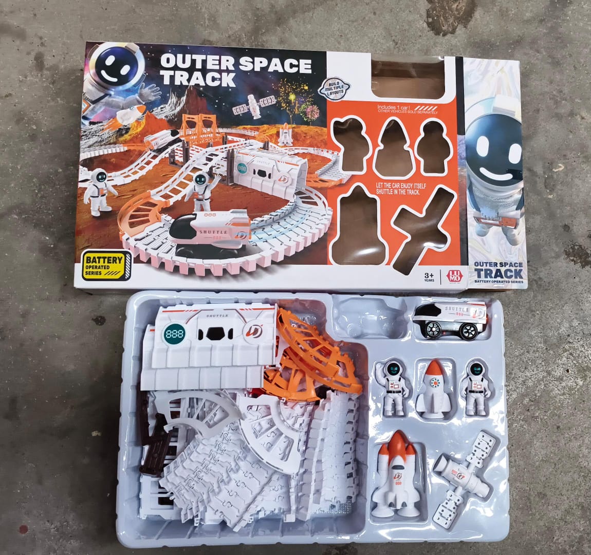 Outer Space Race Track Set for Kids Toys (1 Set) view 8