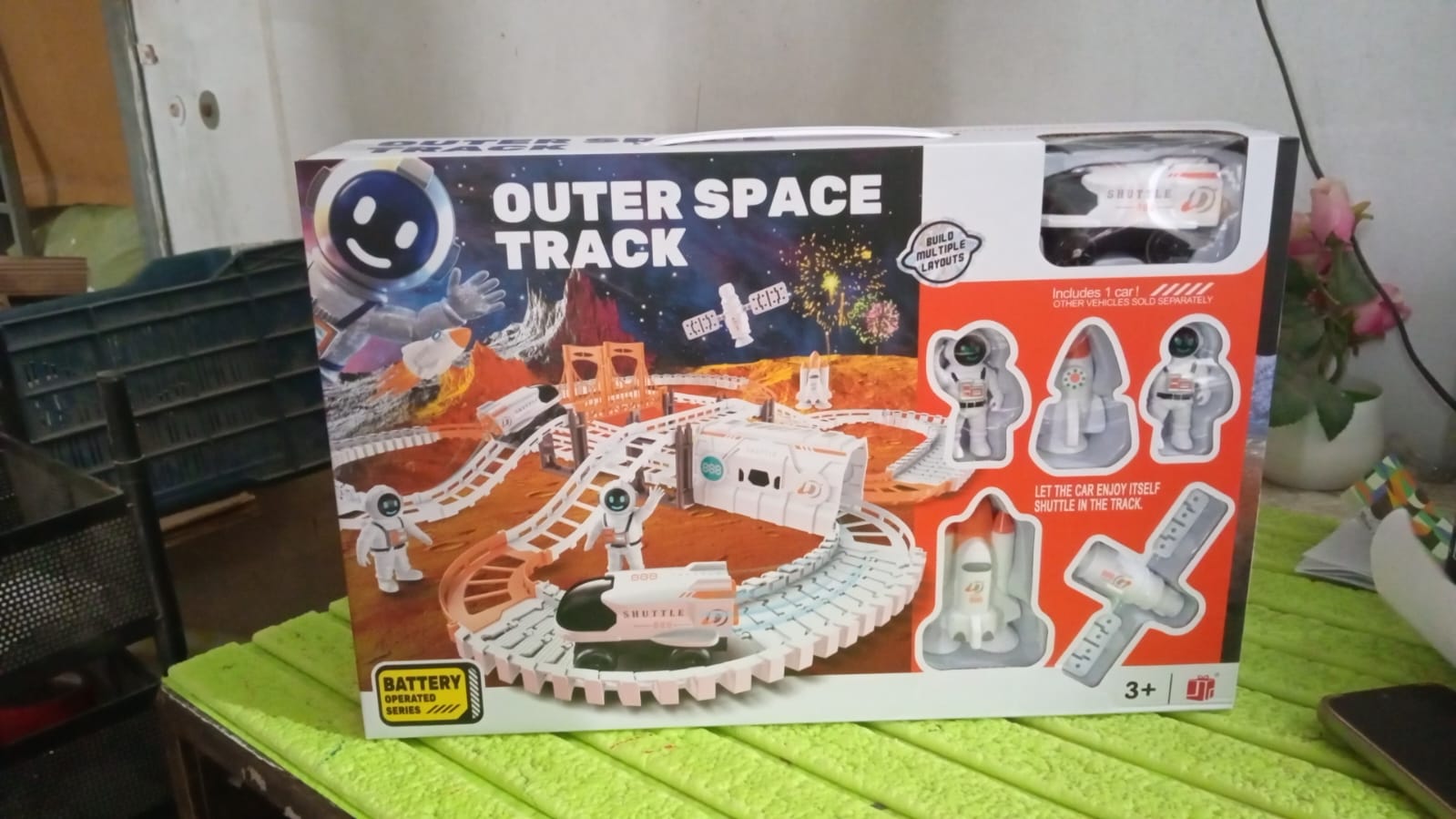 Outer Space Race Track Set for Kids Toys (1 Set) view 7