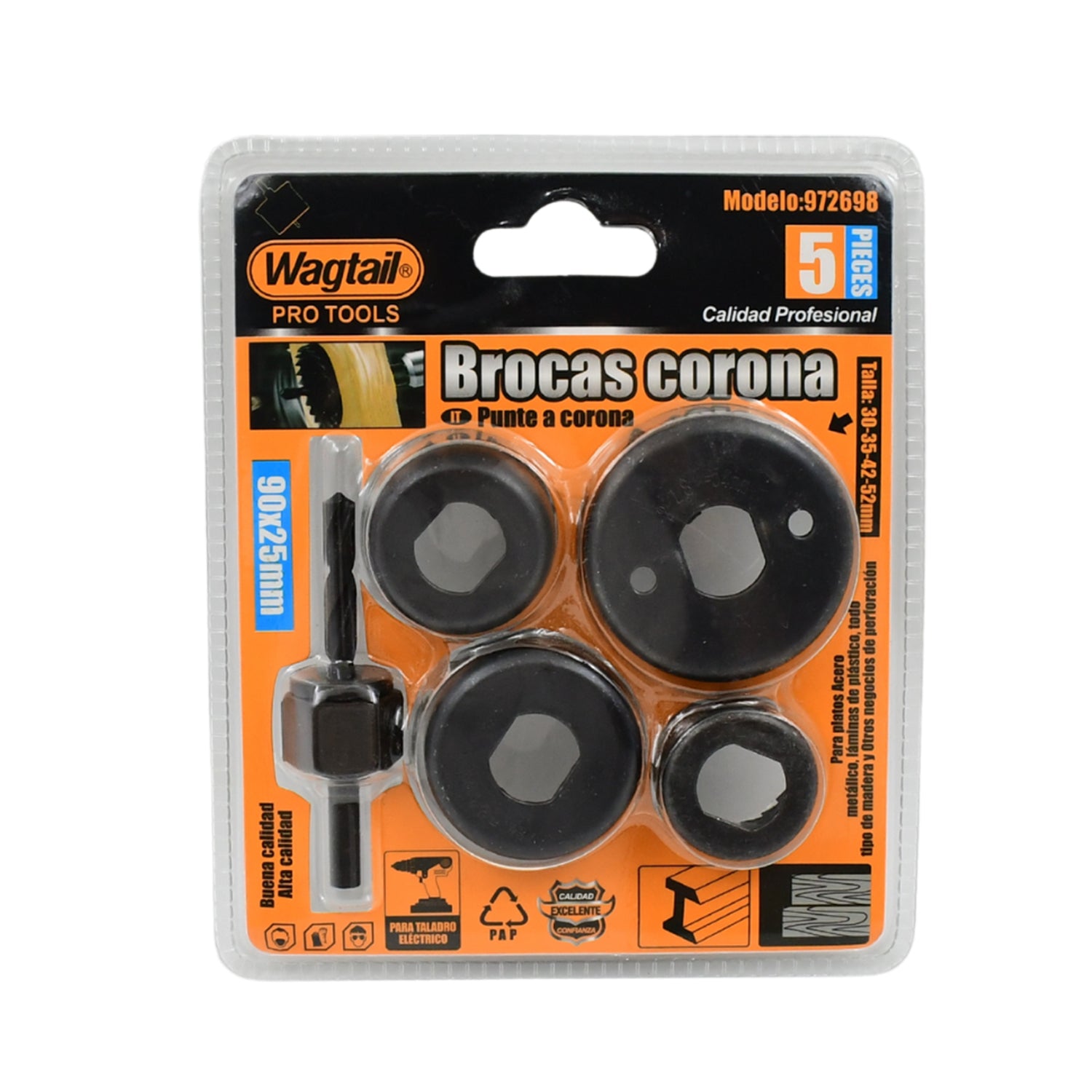 32 / 38 / 44 / 54 mm Hole Saw Cutter with Mandrel 32-54 mm (5 Pcs Set) view 5