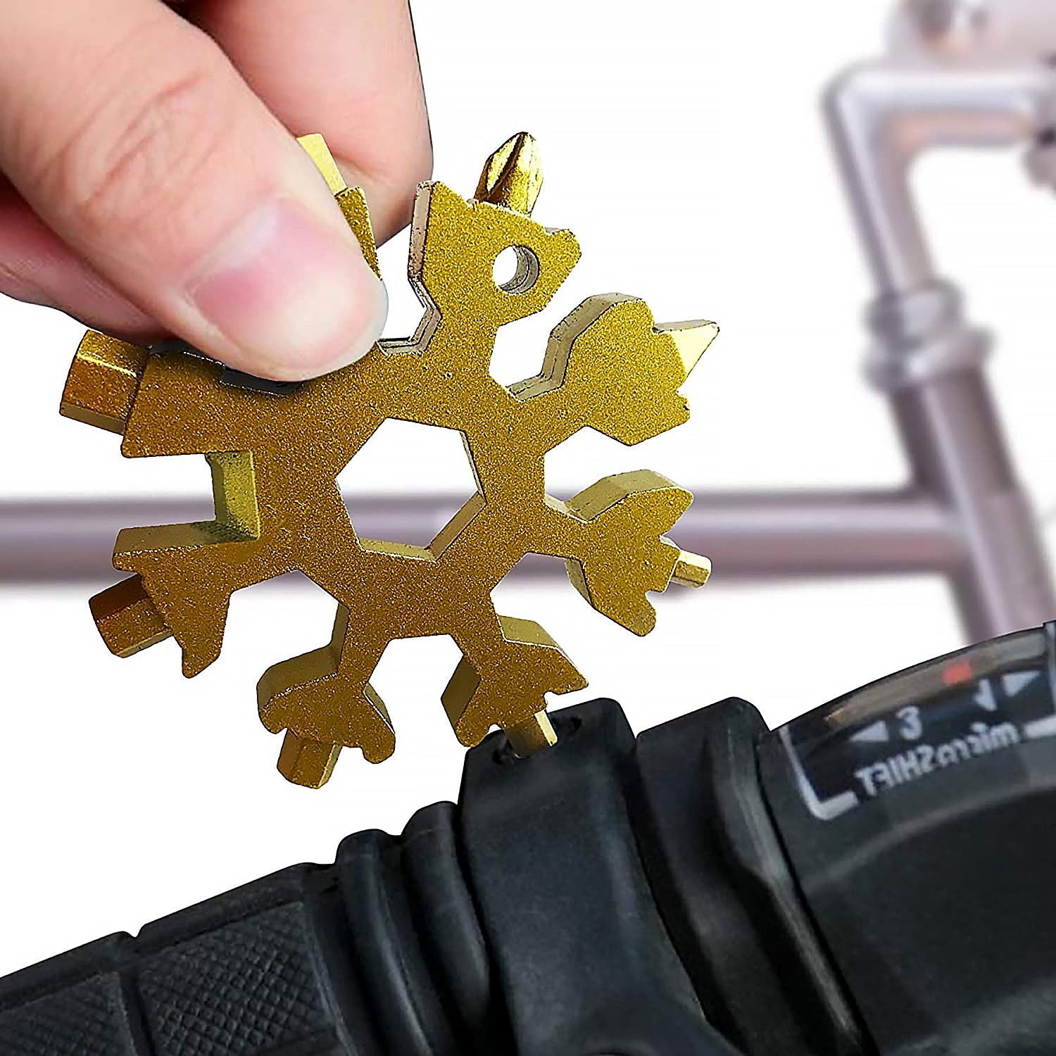 18-in-1 Snowflake Multi-Tool – Portable Bottle Opener, Screwdriver & Wrench view 3