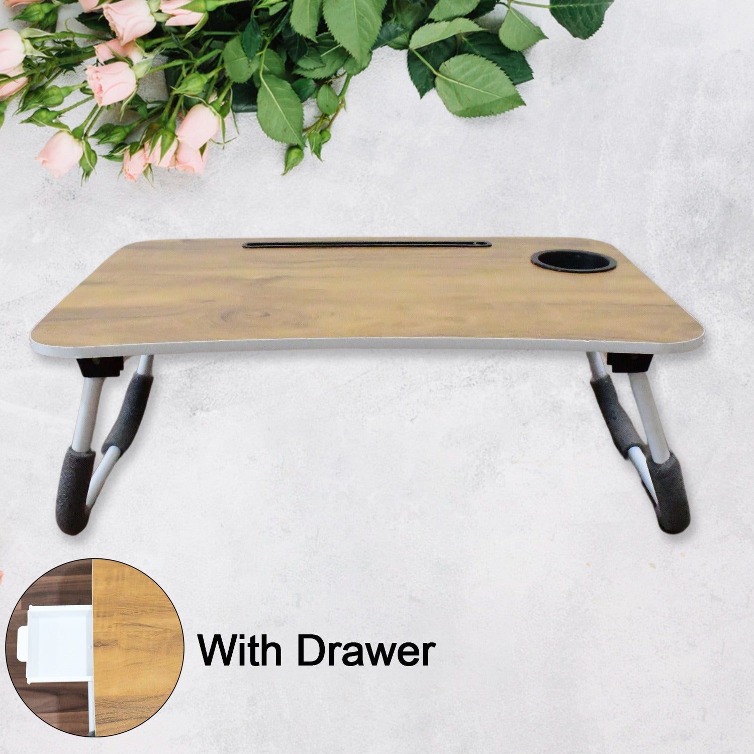 Multi-Purpose Laptop Desk (1 Pc / Mix Plain Design / 58×38 Cm) view 4
