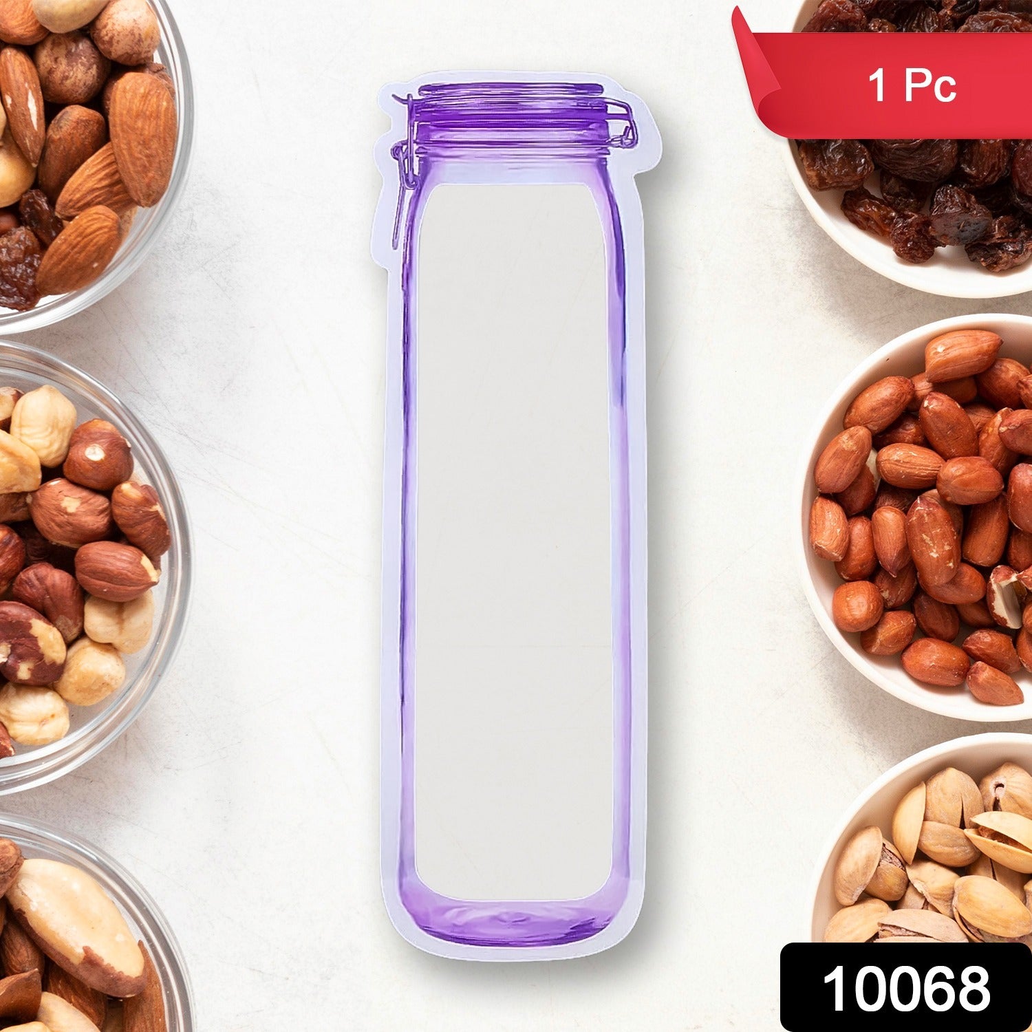 Food Storage Bag Bottles Shape Ziplock Bags Reusable (1 Pc / 500 ML) view 2