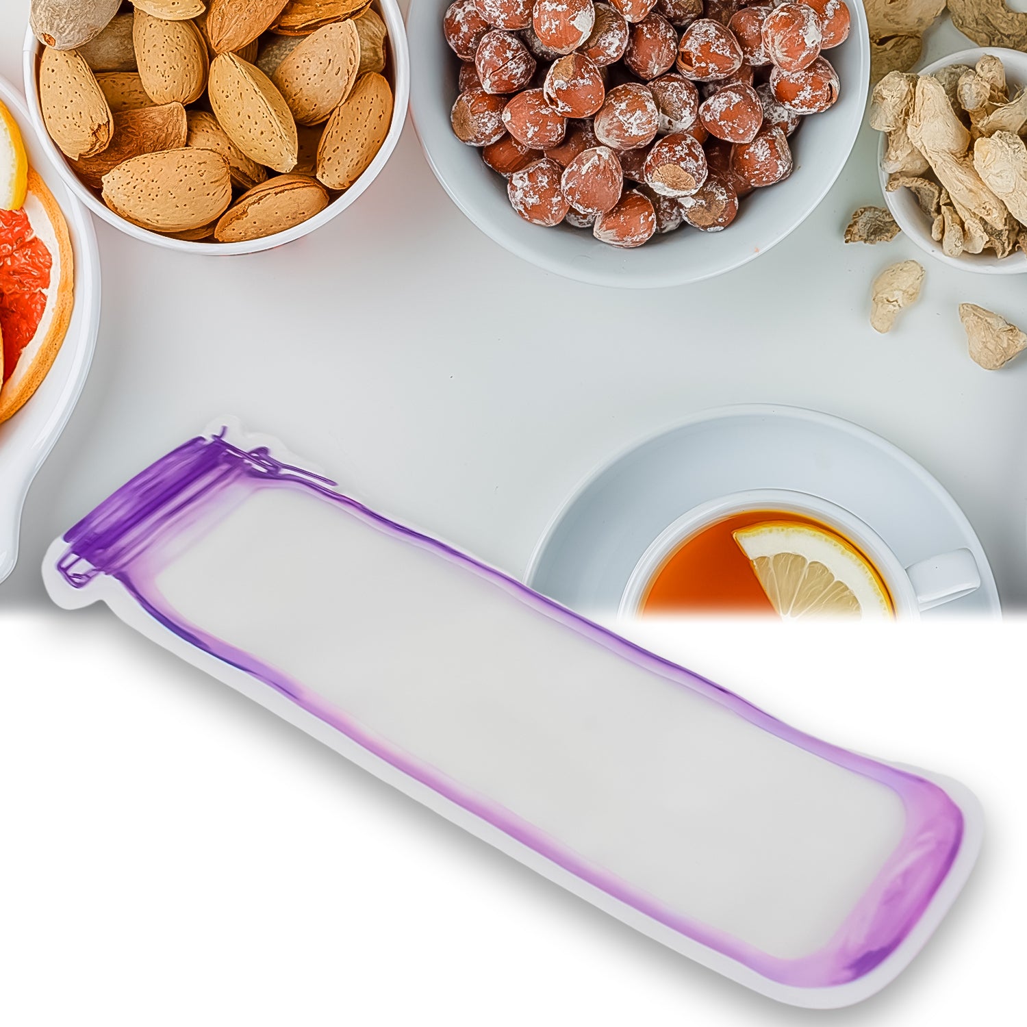 Food Storage Bag Bottles Shape Ziplock Bags Reusable (1 Pc / 500 ML) view 3