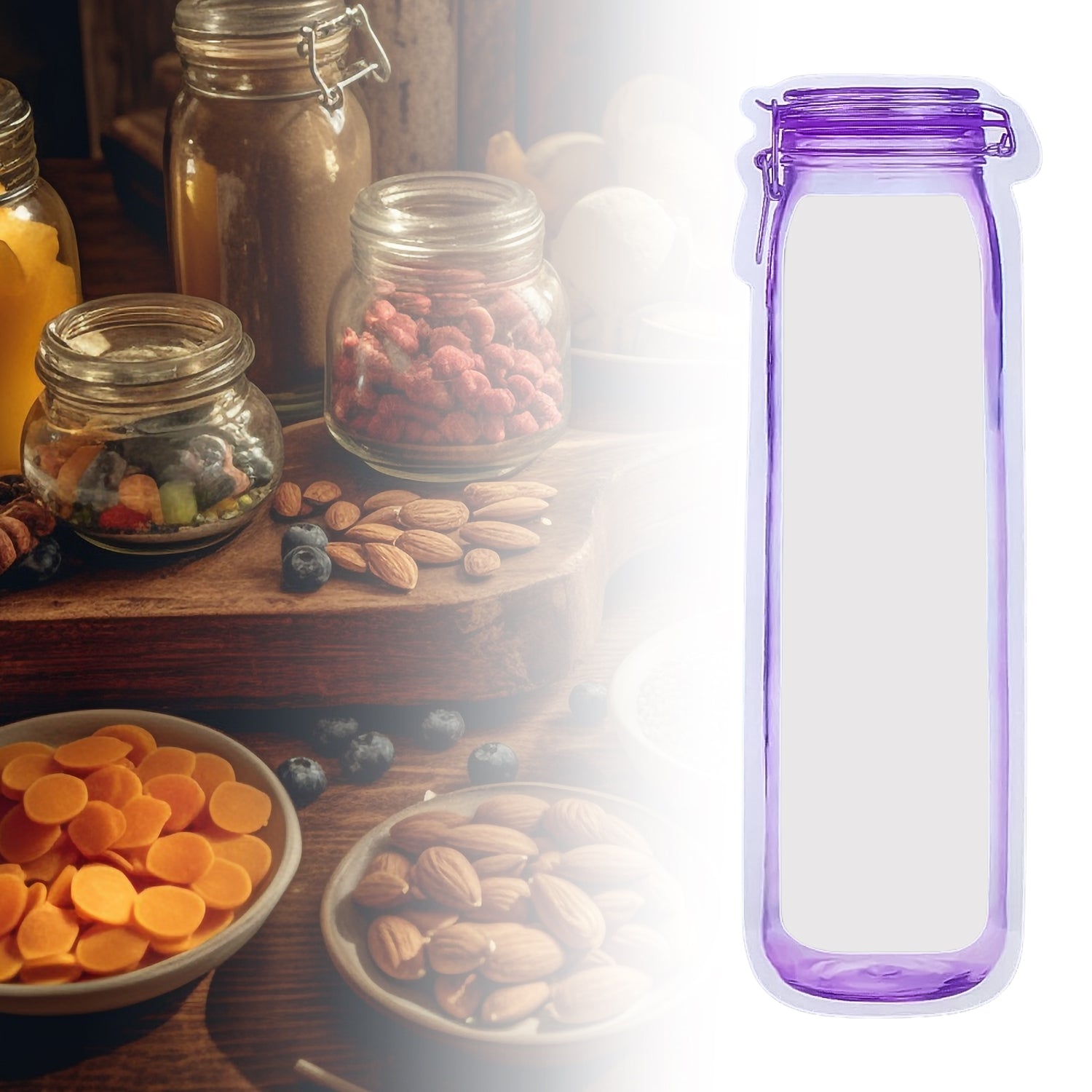 Food Storage Bag Bottles Shape Ziplock Bags Reusable (1 Pc / 500 ML) view 4