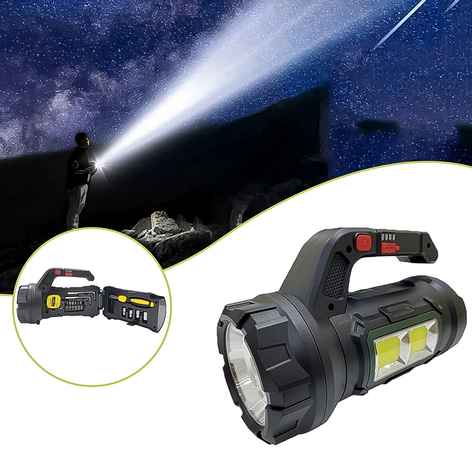 Multi Functional SOS Light With Tool Box, Torchlight (18 W) view 5