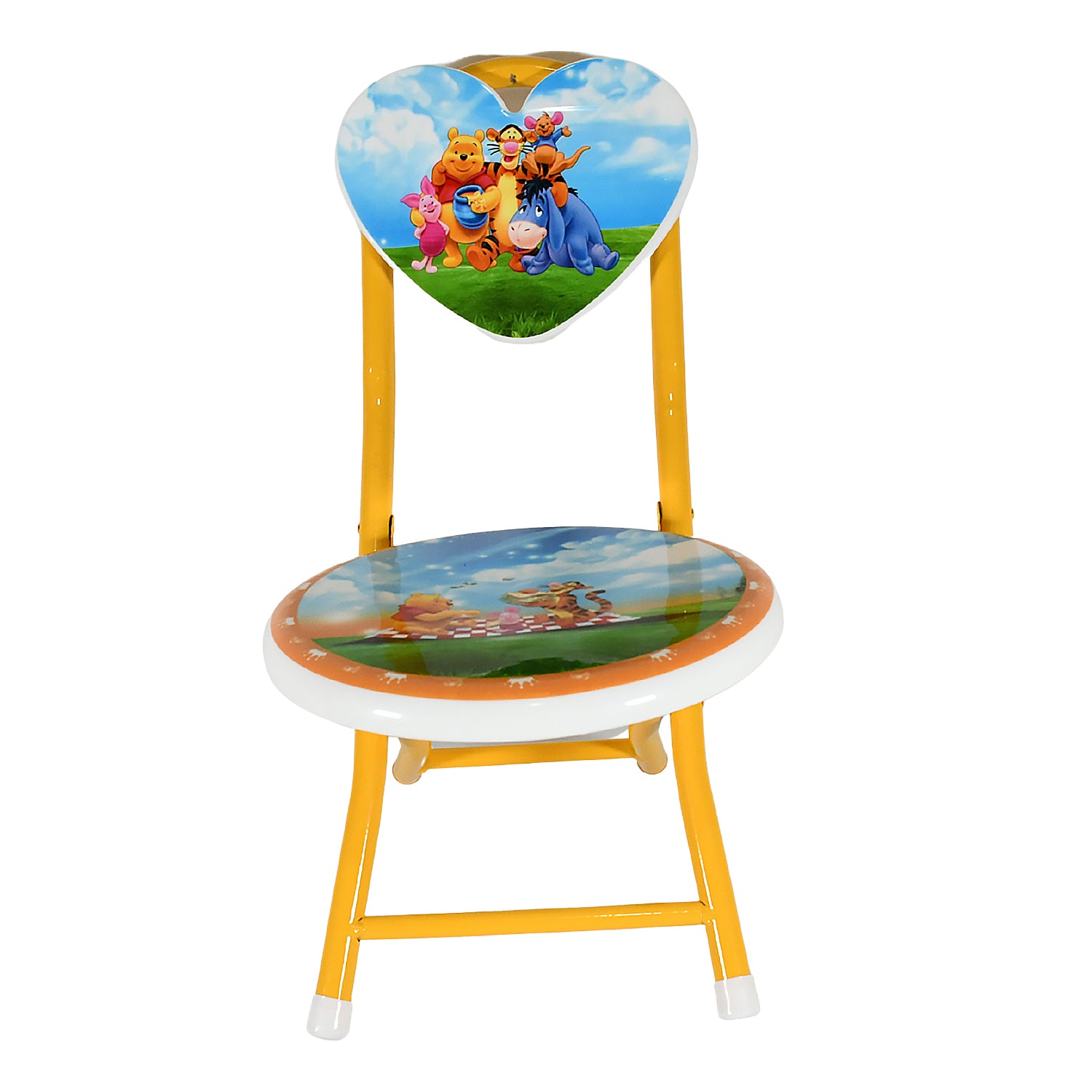 Heart Shape Cartoon Printed Foldable Kids Chair for Playrooms & Camping (1 Pc) view 5