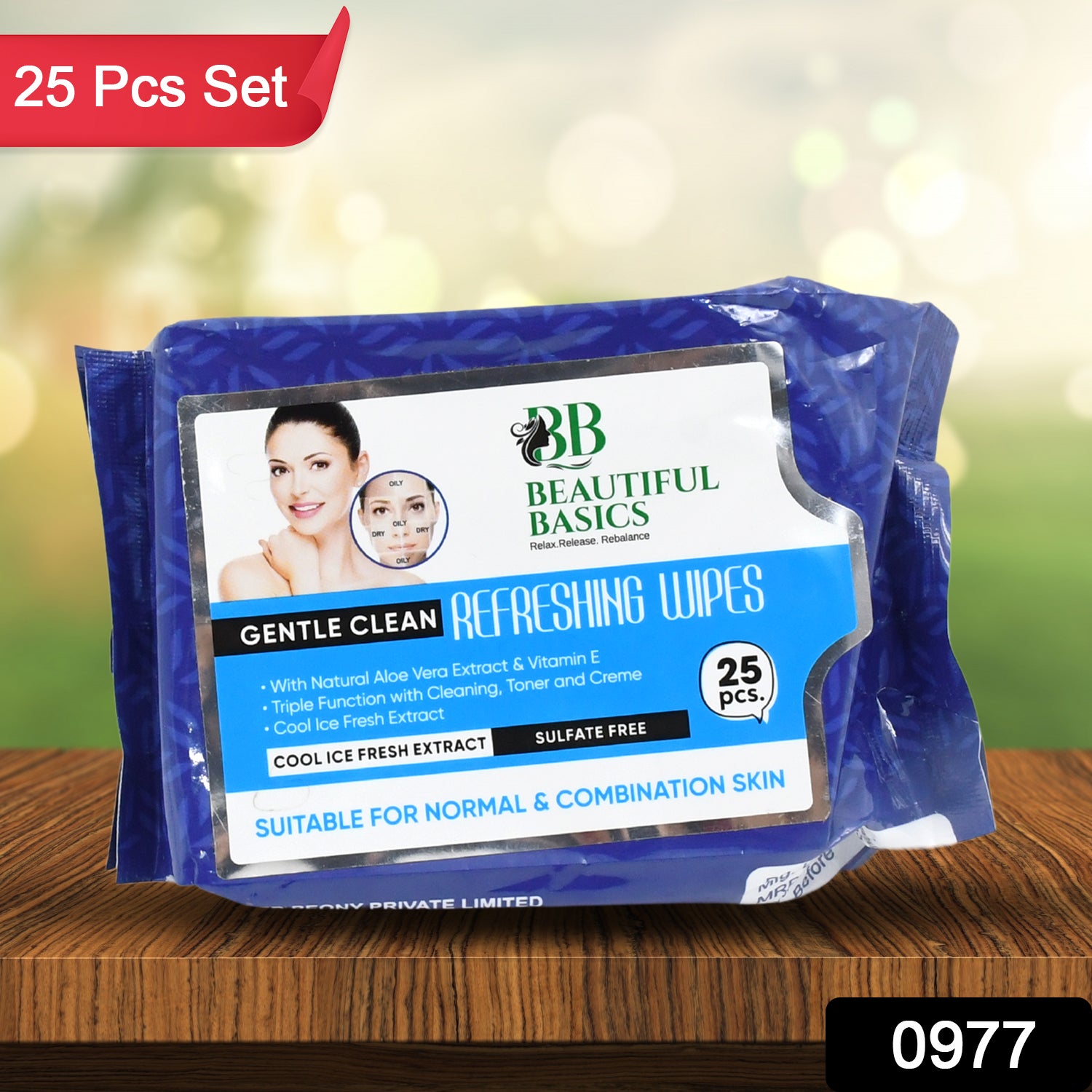 Refreshing Wet Wipes for Face | Facial Cleansing | Refreshing & Skin Hydration| Soothing for skin | pH Balance & Alcohol Free | Nourishing with Fruit extract | 25 Wipes view 2