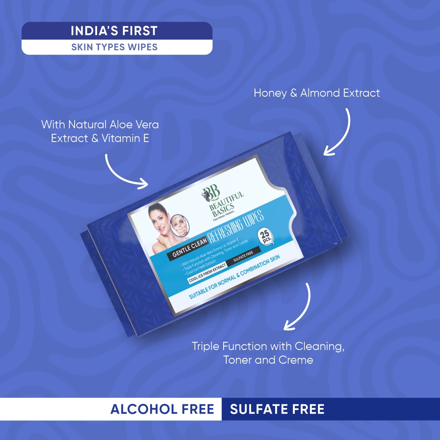 Refreshing Wet Wipes for Face | Facial Cleansing | Refreshing & Skin Hydration| Soothing for skin | pH Balance & Alcohol Free | Nourishing with Fruit extract | 25 Wipes view 6