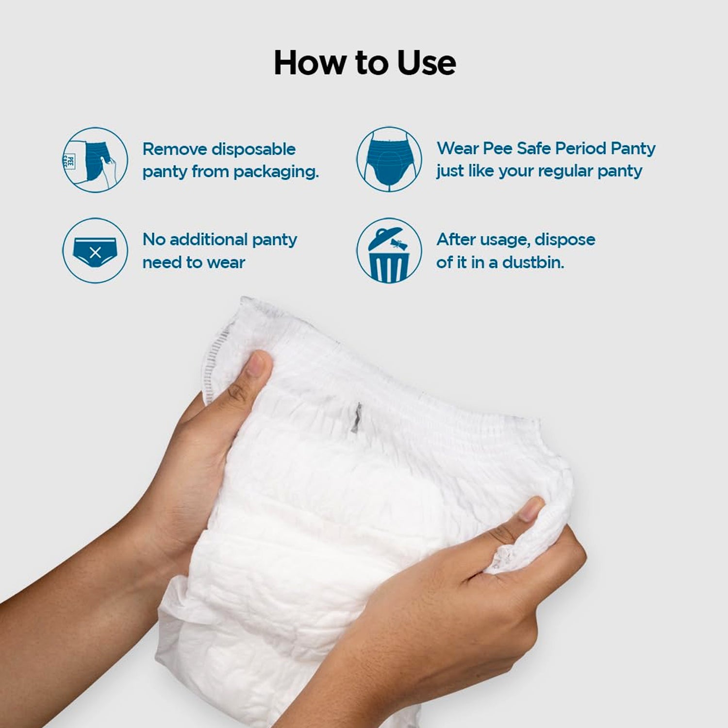 Women’s Emergency Travel Kit with Seamless Underwear Pantyliner  10 Pcs view 3