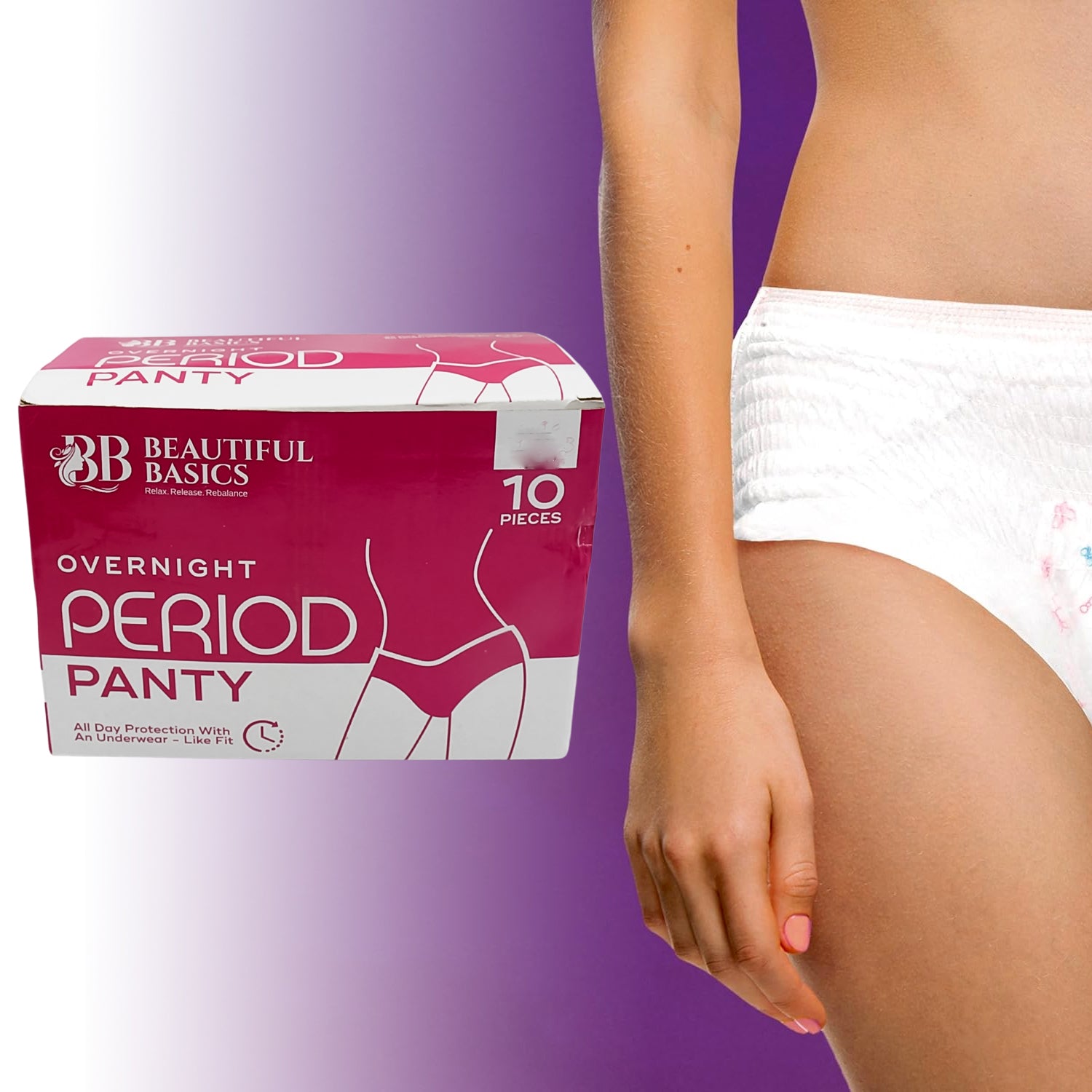 Women’s Emergency Travel Kit with Seamless Underwear Pantyliner  10 Pcs view 5