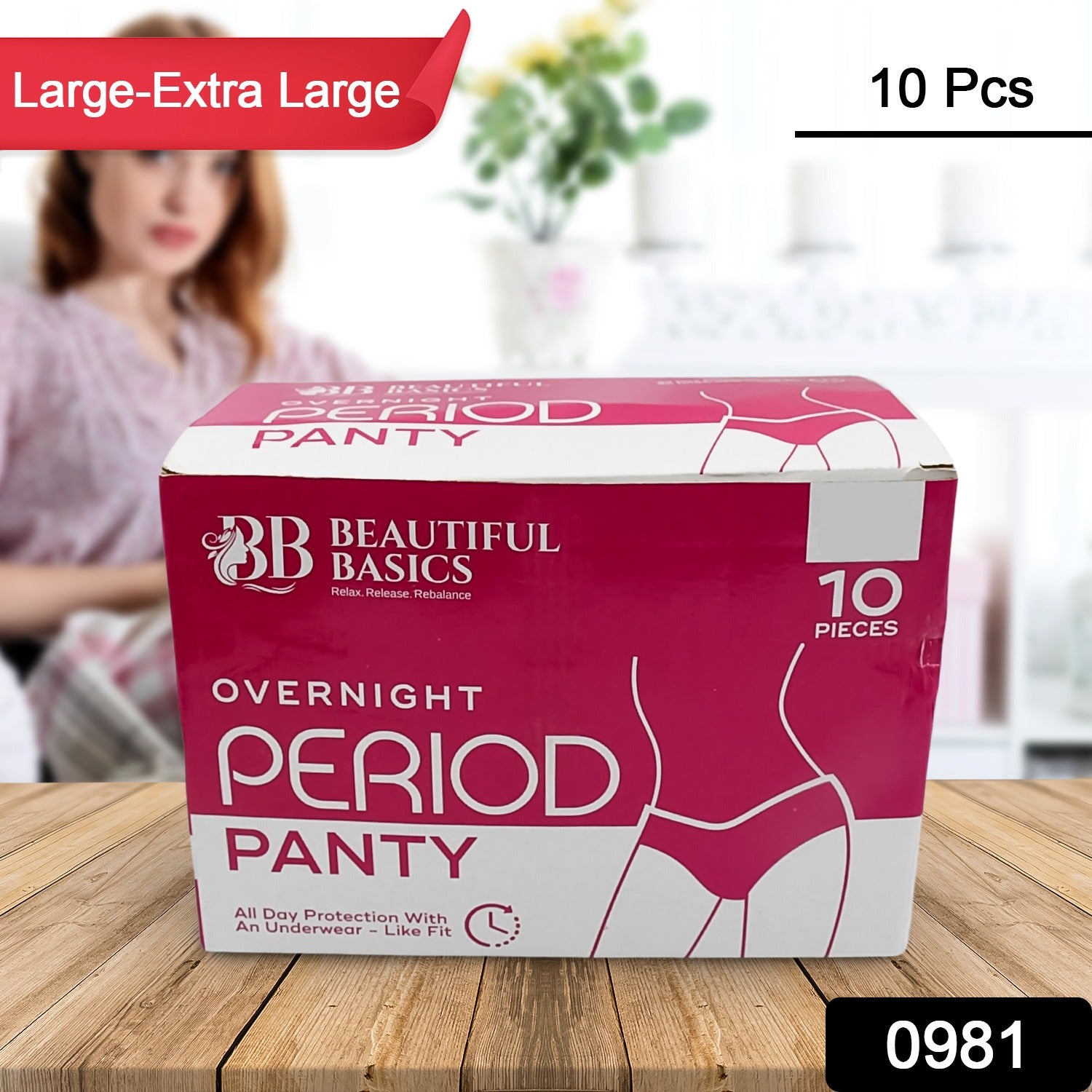 Women’s Emergency Travel Kit with Seamless Underwear Pantyliner  10 Pcs view 2