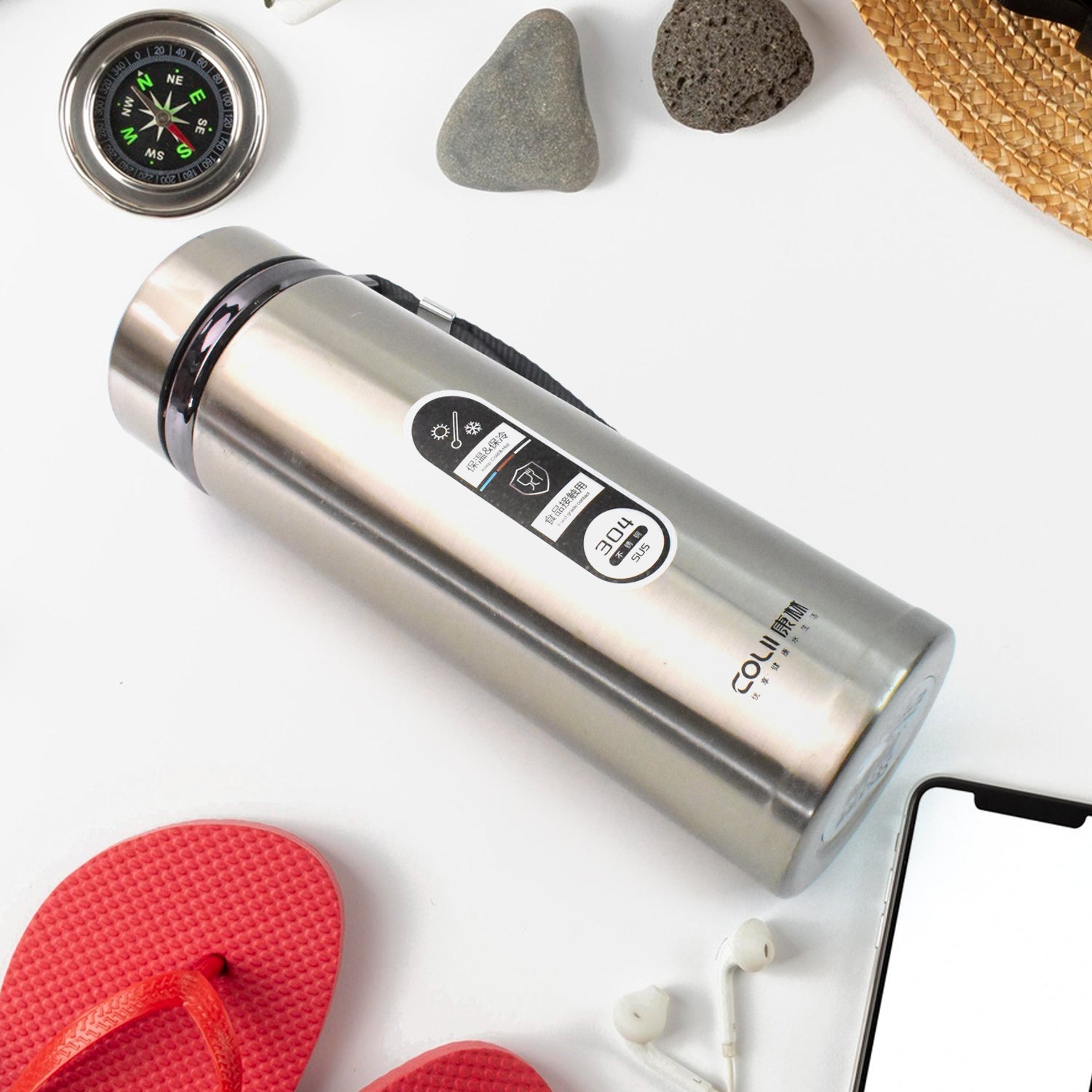 Stainless Steel Vacuum Insulated Water Bottle 900ML Approx (Mix Color) view 7