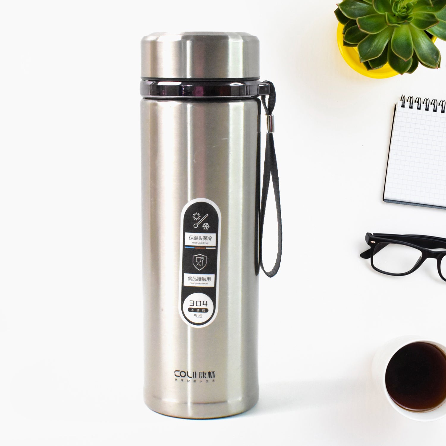 Stainless Steel Vacuum Insulated Water Bottle 900ML Approx (Mix Color) view 3