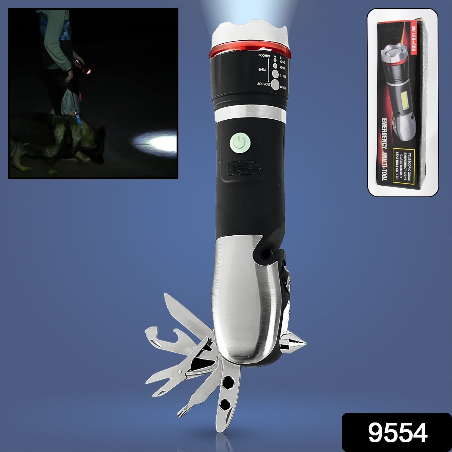 Multi Tool Led Flashlight, All in One Tool Light (1 Pc) view 2