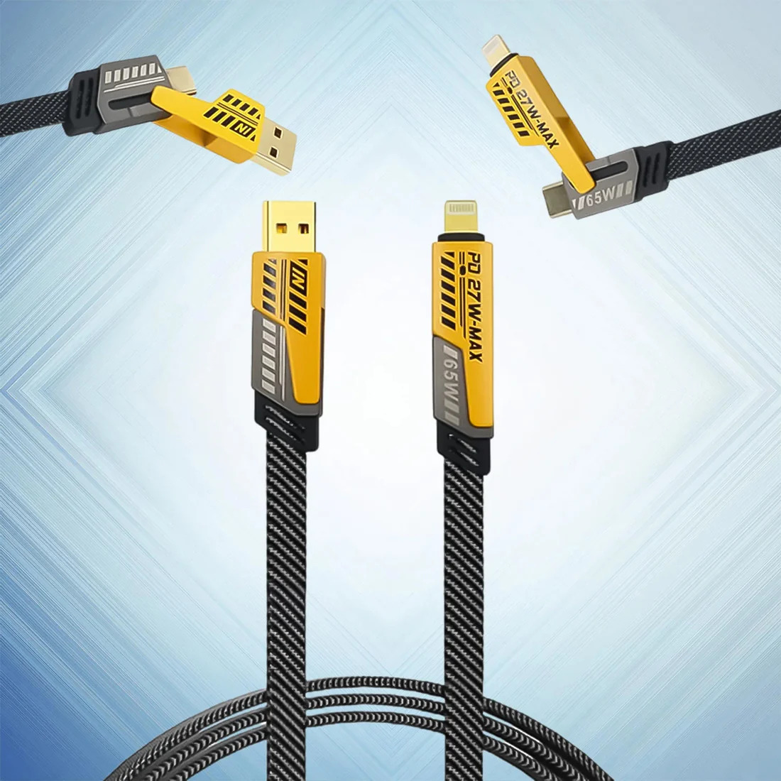 65W 4-in-1 Fast Charging Cable – Durable Multi-Port Charger view 4